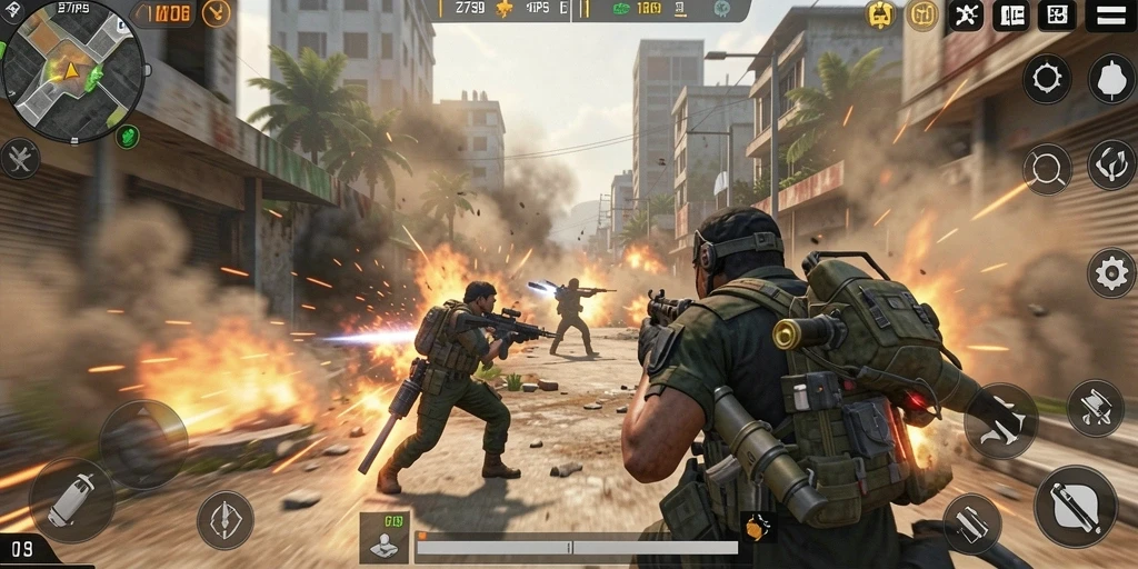 Tampilan gameplay mendebarkan dalam pertempuran TPS di 2739.