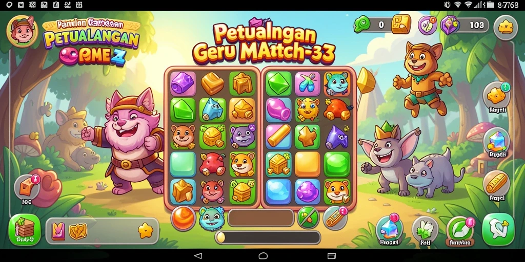 Gameplay menarik dari 8768 dengan tantangan Match-3.