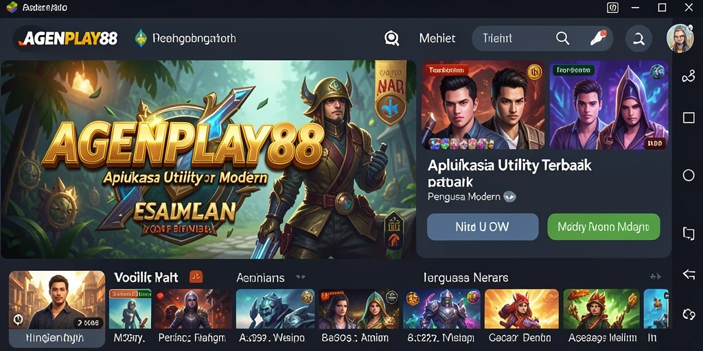 Screenshot AGENPLAY88 menampilkan antarmuka aplikasinya yang user-friendly.