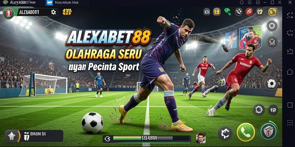 Tampilan gameplay ALEXABET88 menampilkan suasana olahraga yang dinamis.