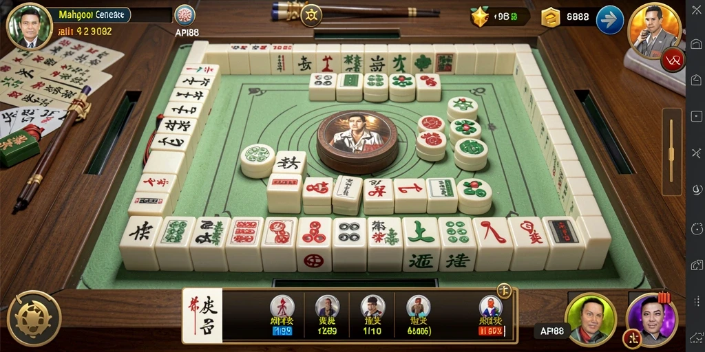 Tampilan gameplay menarik dari API88 dalam permainan Mahjong.