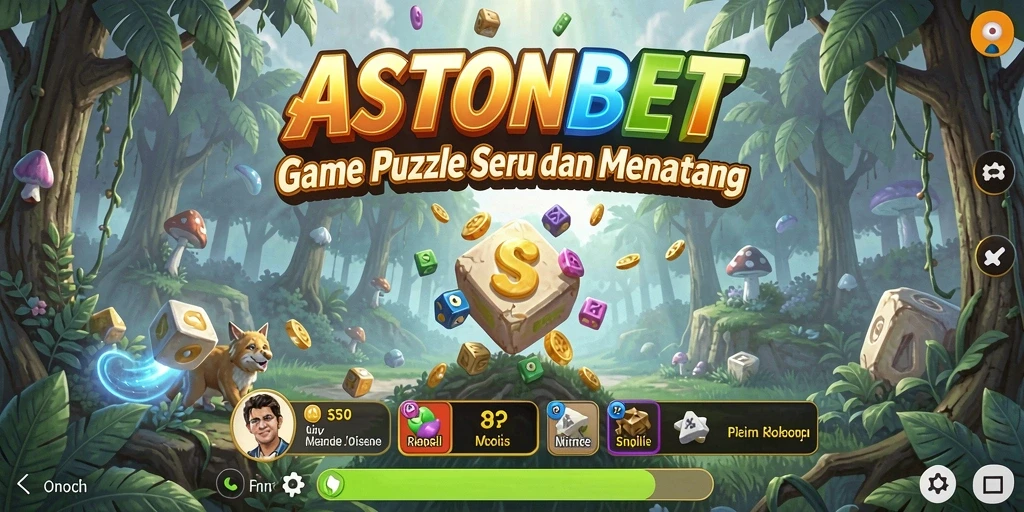 Screenshot gameplay ASTONBET menampilkan tantangan puzzle yang menarik.