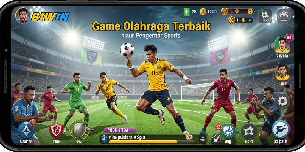 Tampilan gameplay menarik dari permainan olahraga BIWIN.