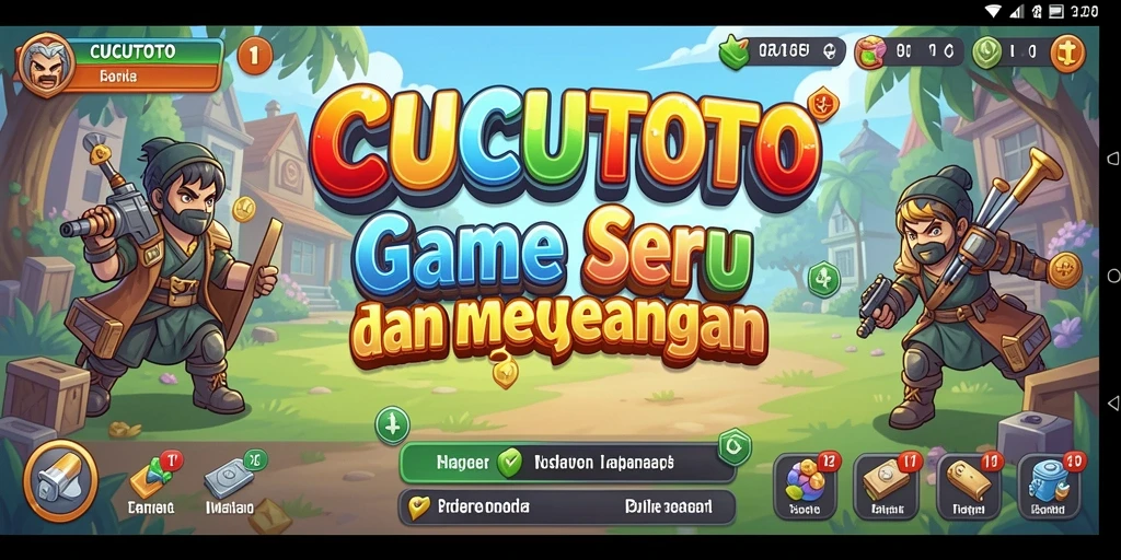 Tampilan gameplay CUCUTOTO yang menarik dan santai.