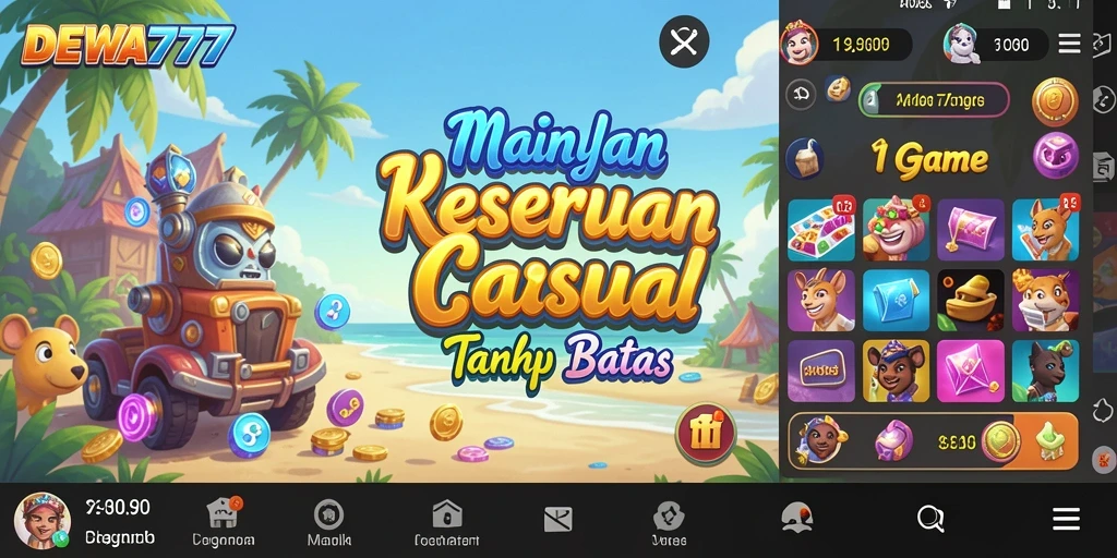 Screenshot gameplay DEWA777 yang menunjukkan keseruan bermain Casual.