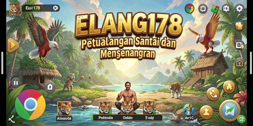 Tampilan gameplay seru dalam ELANG178, penuh warna dan tantangan.