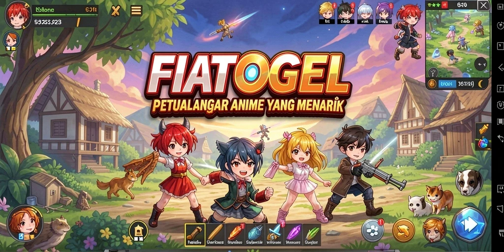 Tampilan gameplay menarik dari FIATOGEL dengan karakter Anime.