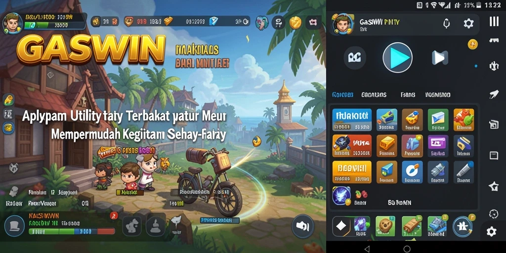 Tampilan utama GASWIN dengan antarmuka yang rapi dan intuitif.