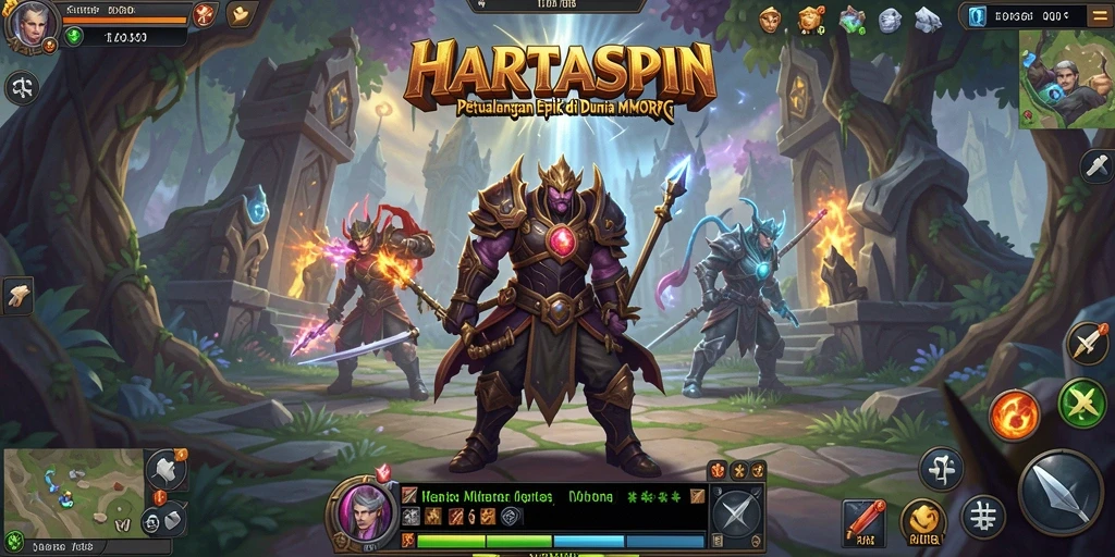 Tampilan gameplay menarik dalam dunia MMORPG HARTASPIN.