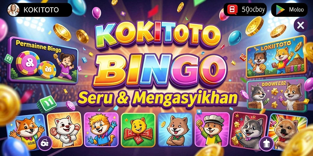 Screenshot gameplay KOKITOTO yang menampilkan keseruan permainan Bingo.