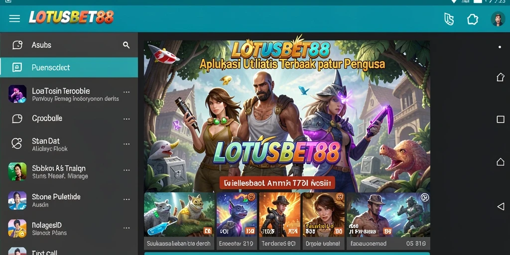 Tampilan utama LOTUSBET88 yang menakjubkan dan penggunaannya yang mudah.