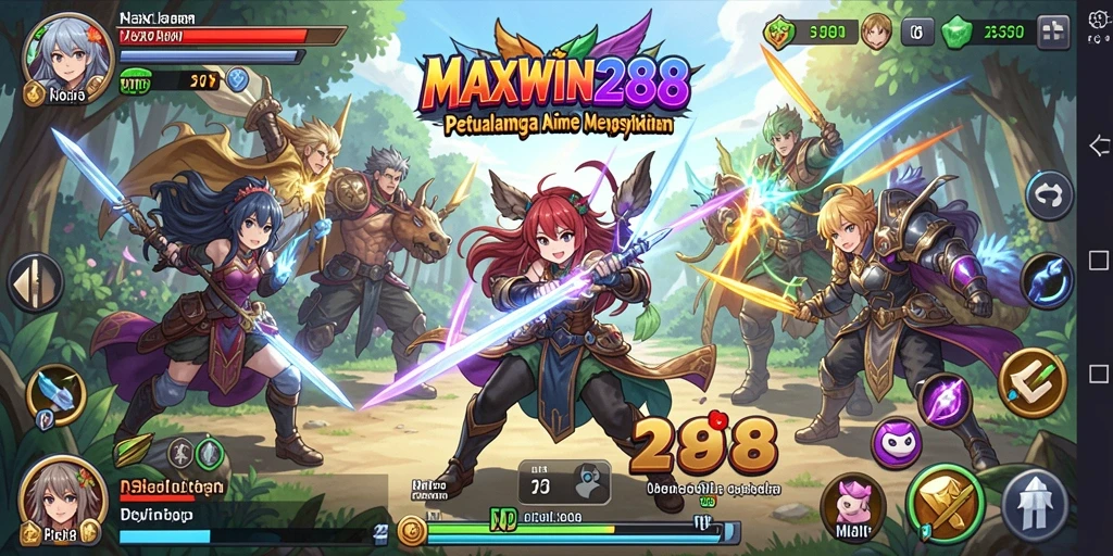 Tangkapan layar dari gameplay <strong>MAXWIN288</strong> menampilkan aksi seru yang penuh warna.