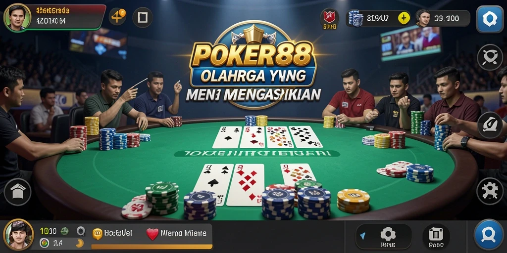 Screenshot POKER88 menampilkan aksi mendebarkan dalam permainan olahraga.