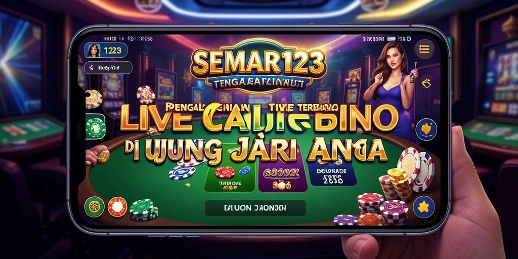 Screenshot SEMAR123 menampilkan dealer yang berinteraksi langsung dengan pemain.