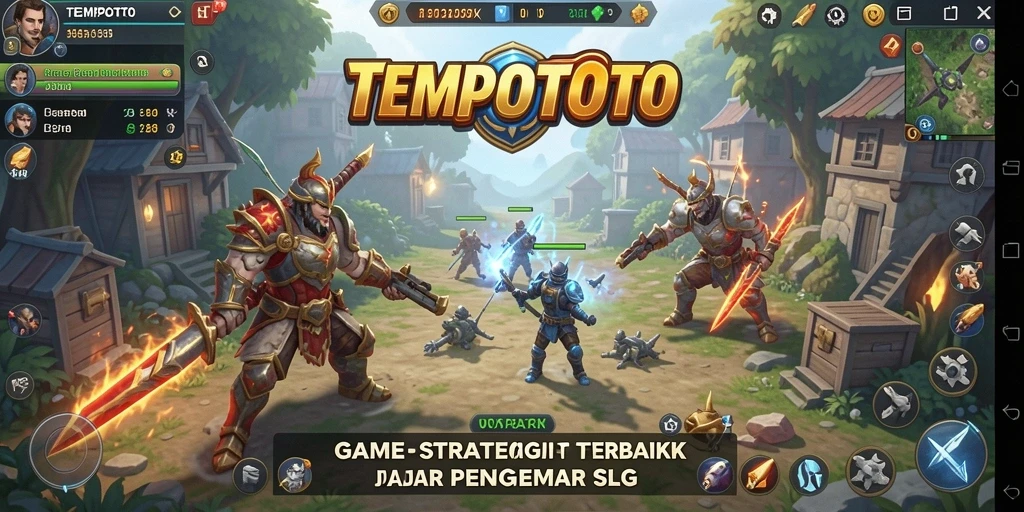 Tampilan gameplay TEMPOTOTO yang menawan dan strategis.