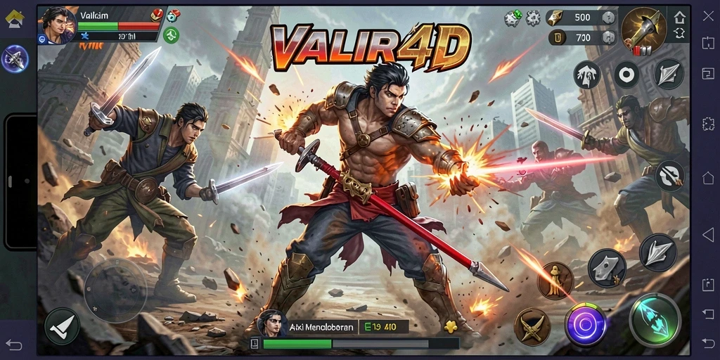 Tampilan gameplay seru dari VALIR4D yang penuh aksi.