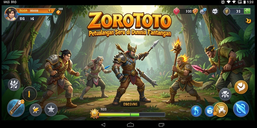 Screenshot gameplay ZOROTOTO yang menunjukkan aksi petualangan menegangkan.